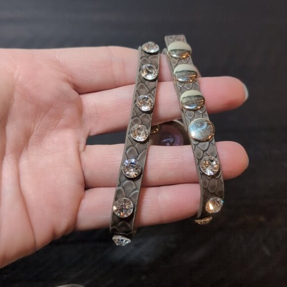 Osirock Quartz Wrap Bracelet Watch Faux Leather Faux Diamond Gold Rhinestone - Picture 5 of 10